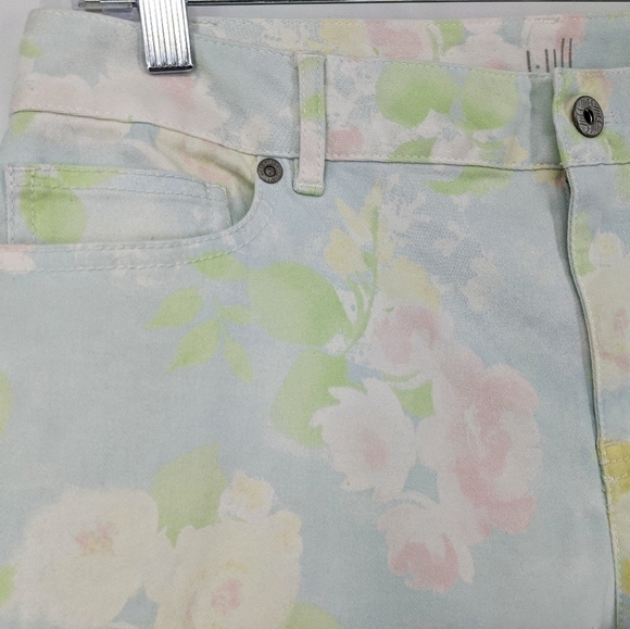 J Jill Authentic Fit Crop Pants Pastel Floral 8 - Picture 7 of 9